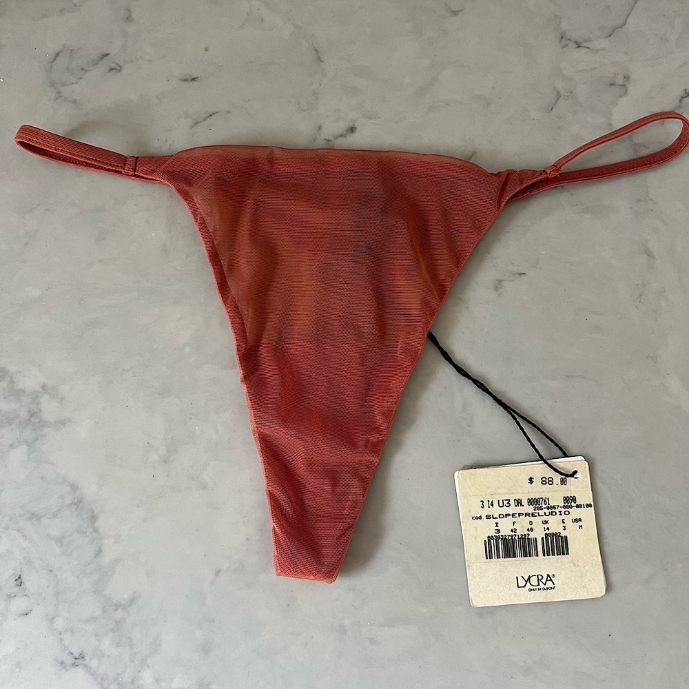 La Perla Coral sheer thing with crochet back detail size 3/medium new with tags
